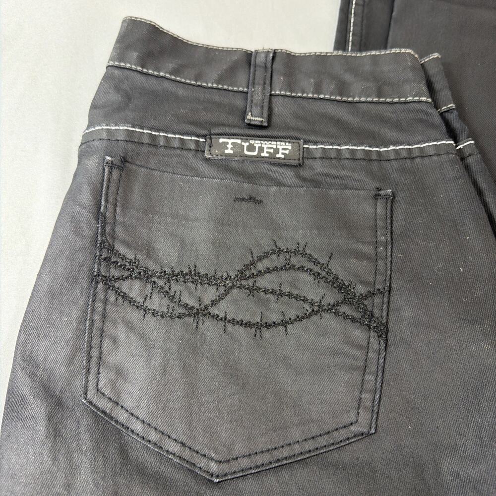 Cowgirl Tuff Jeans Blackout Black Women's size 30/35 - Picture 2 of 8